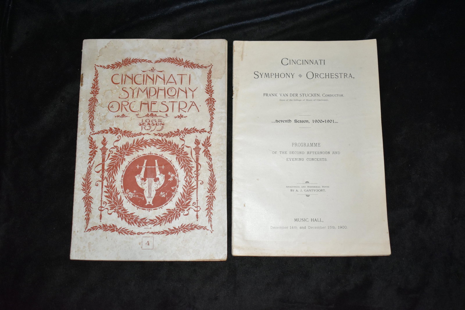 1885 and 1900 Cincinnati Symphony Orchestra: 1885 and 1900 Cincinnati Symphony Orchestra Programs. Both are in very good condition for their age.