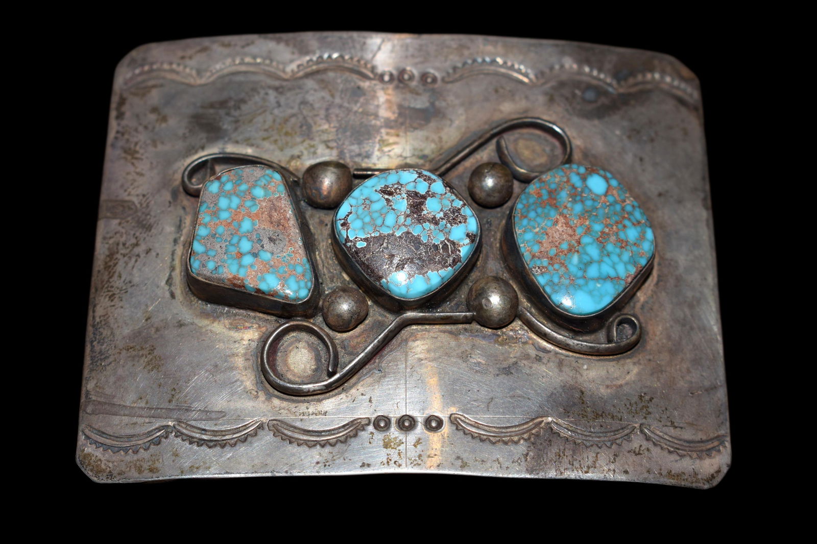 Vintage Native American Belt Buckle with Inlaid (1 of 5)