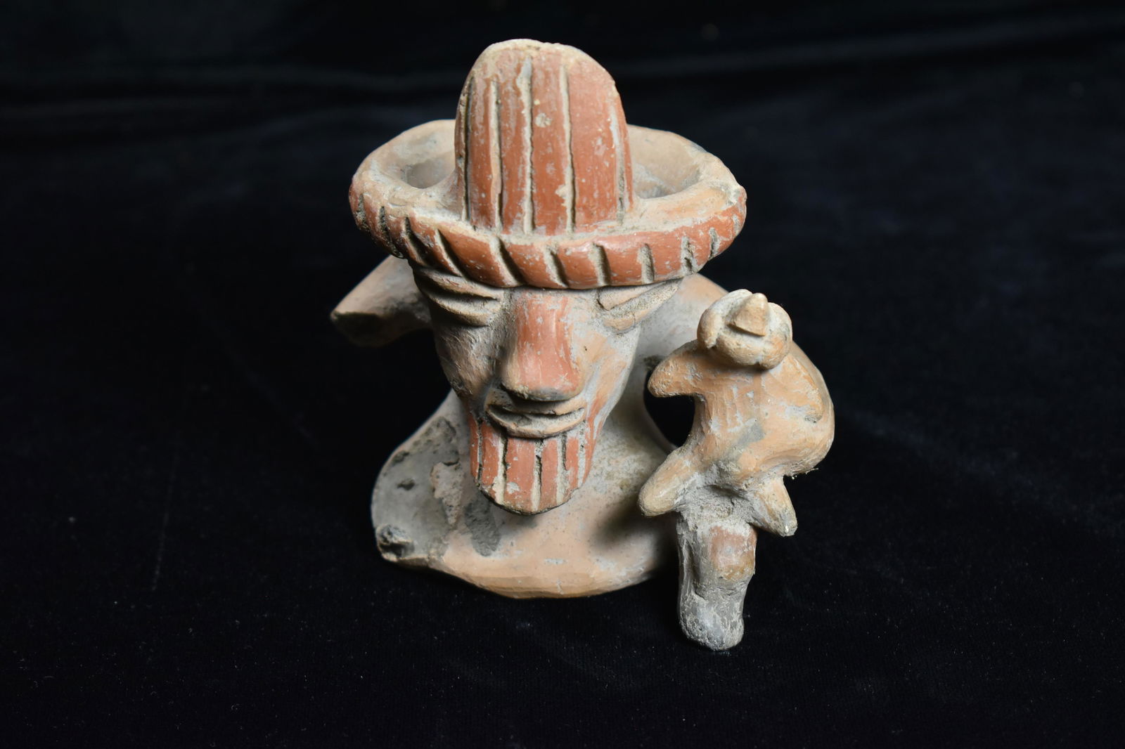 4 5/8" Late Pre Columbian Figurine Vase, Mexico (1 of 7)