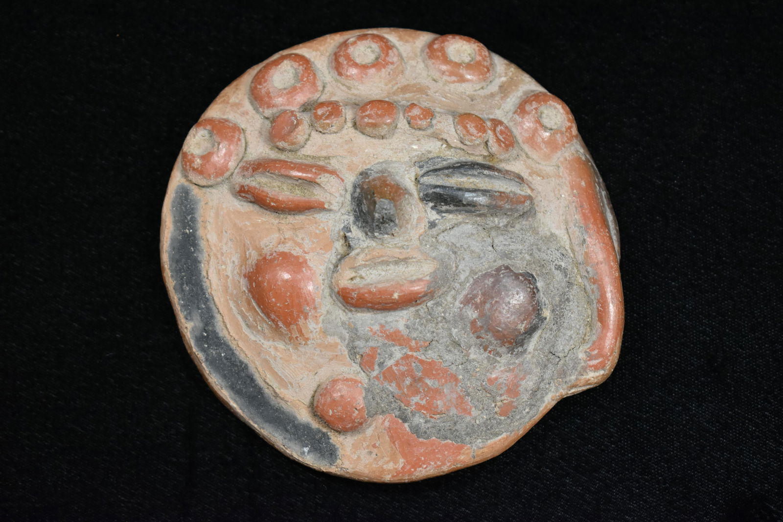 4 1/8" Late Pre Columbian Mask/ Bowl (1 of 5)