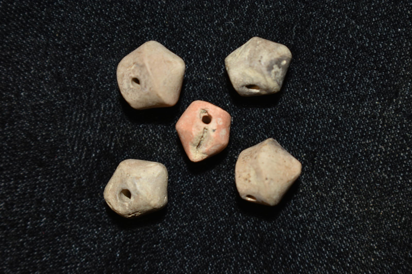 Lot of 5 Tairona Mace Head Beads, Columbia ca. (1 of 3)