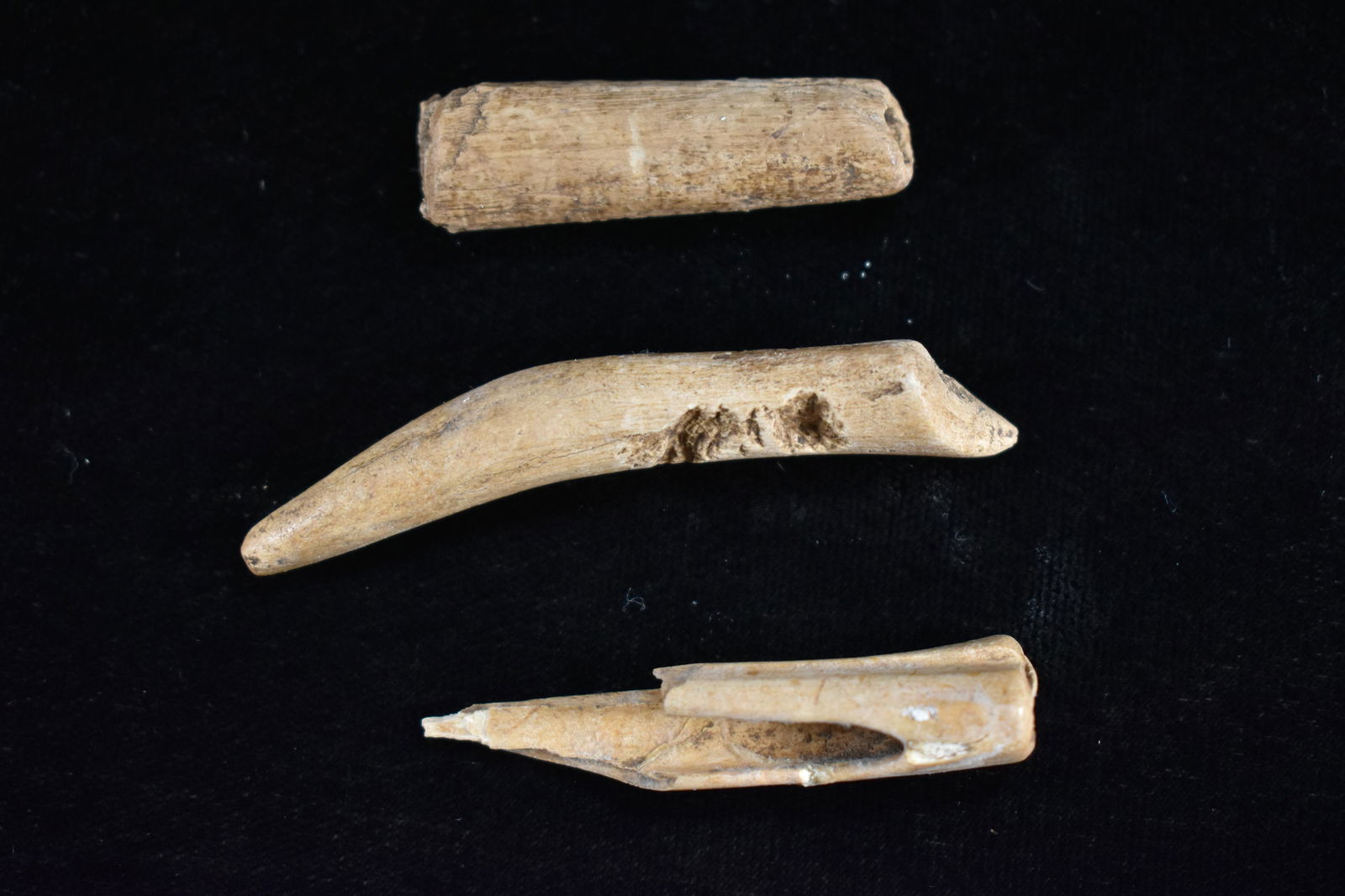 Lot of 1 Antler Arrowhead and 2 antler tools, Native (1 of 5)