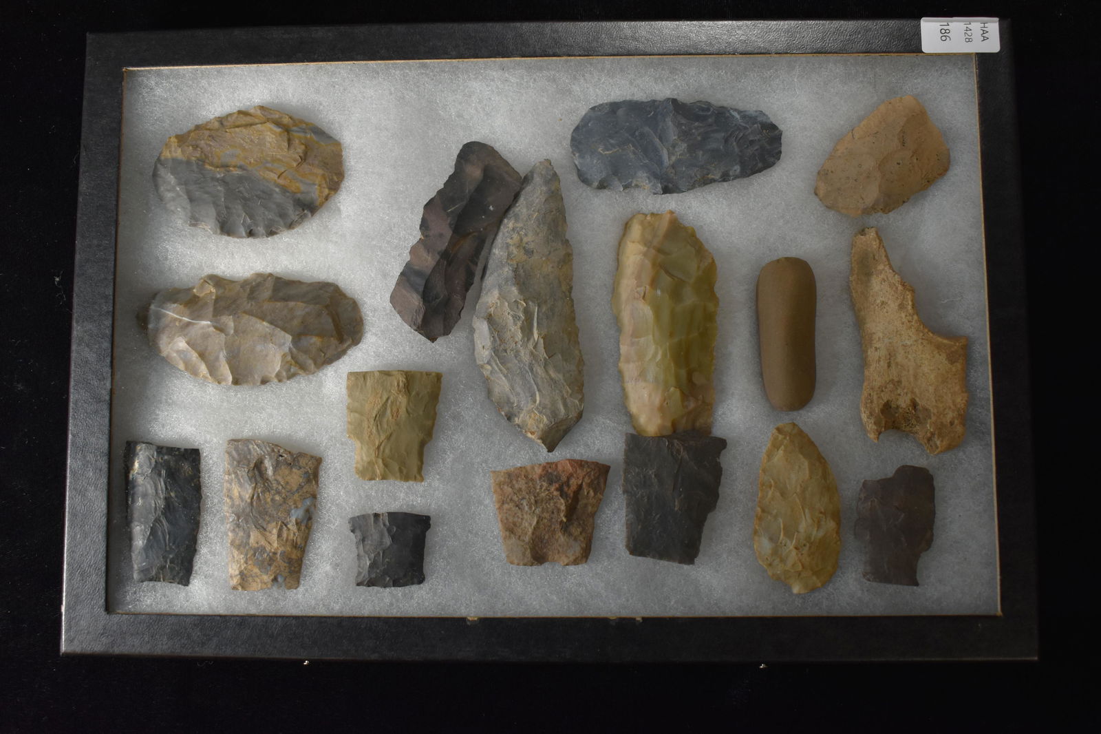 Frame of 17 Blades & Flint Tools from Coshocton, Ohio, (1 of 3)