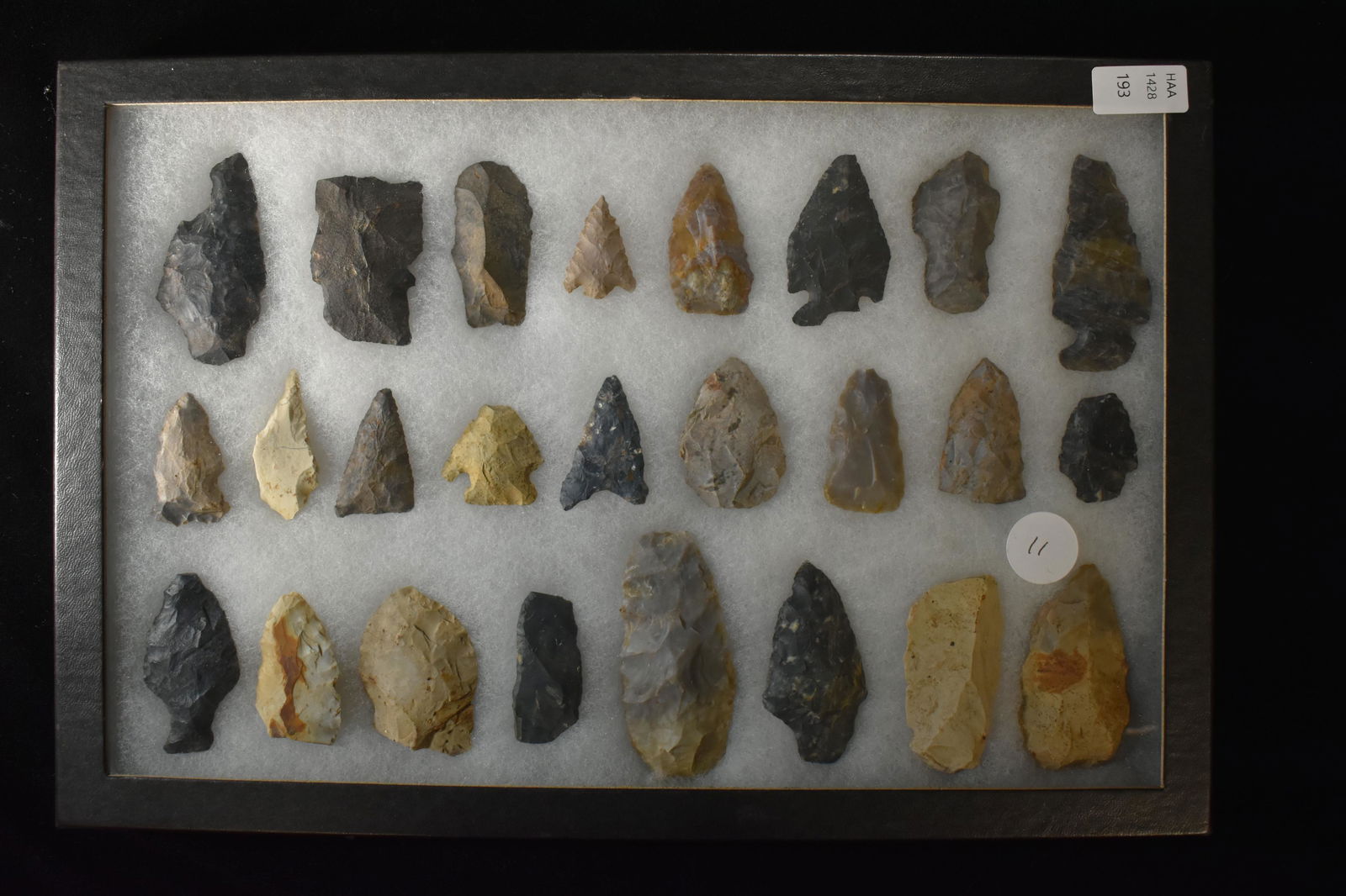 Frame of 25 Points and Blades, OH,  Native American (1 of 3)