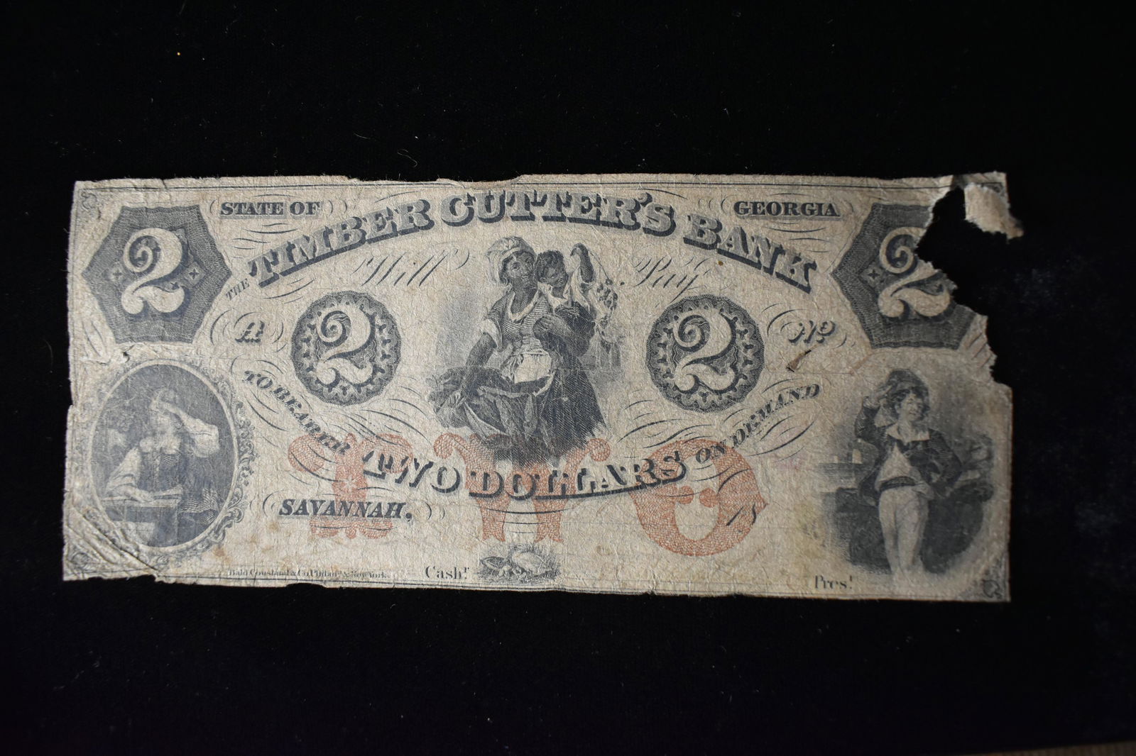 Two Dollar Currency Bill, Savanah GA: Two Dollar Currency Bill, Savanah GA