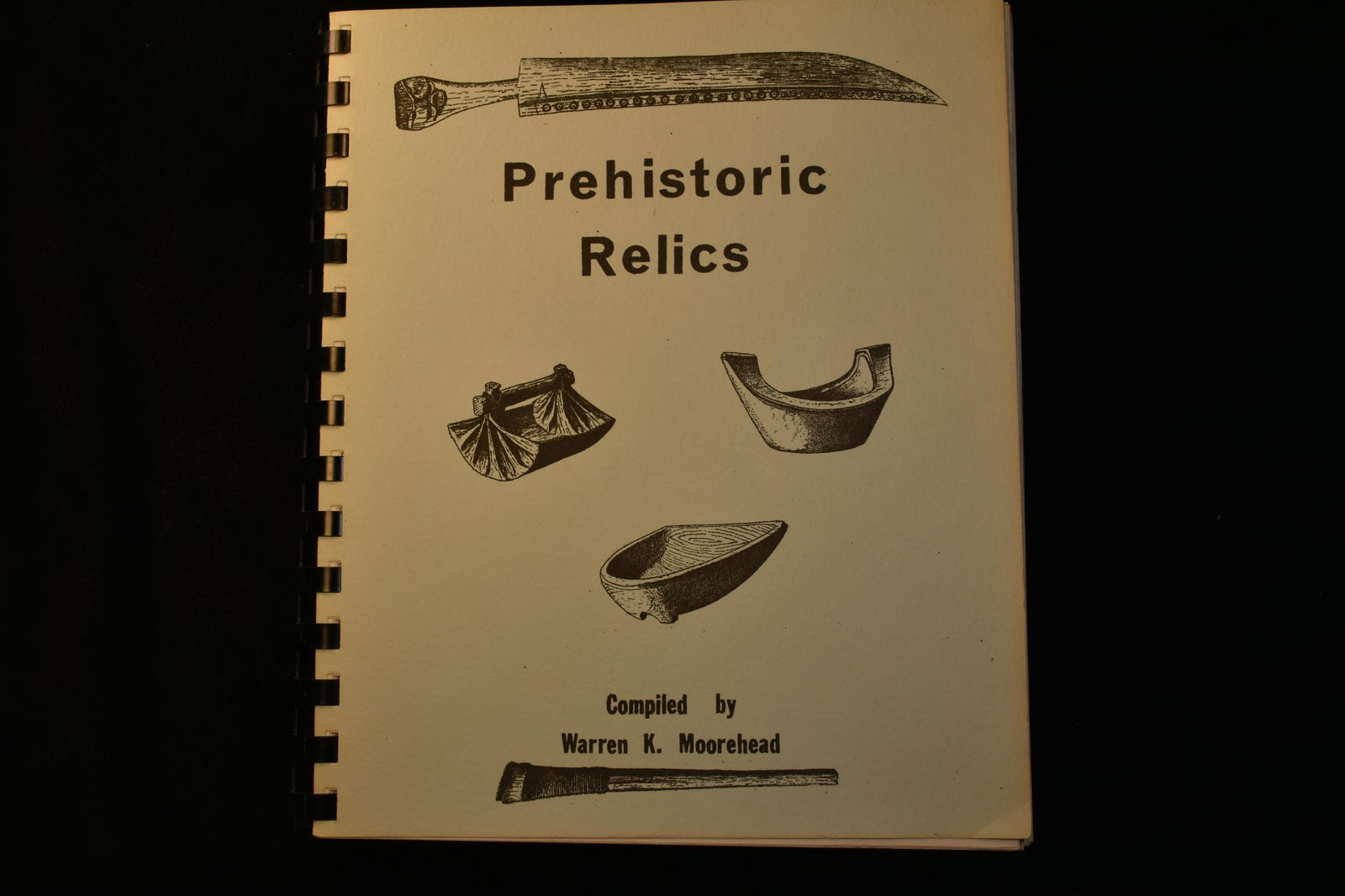BOOK; PREHISTORIC RELICS, WARREN K. MOOREHEAD, 175 (1 of 3)