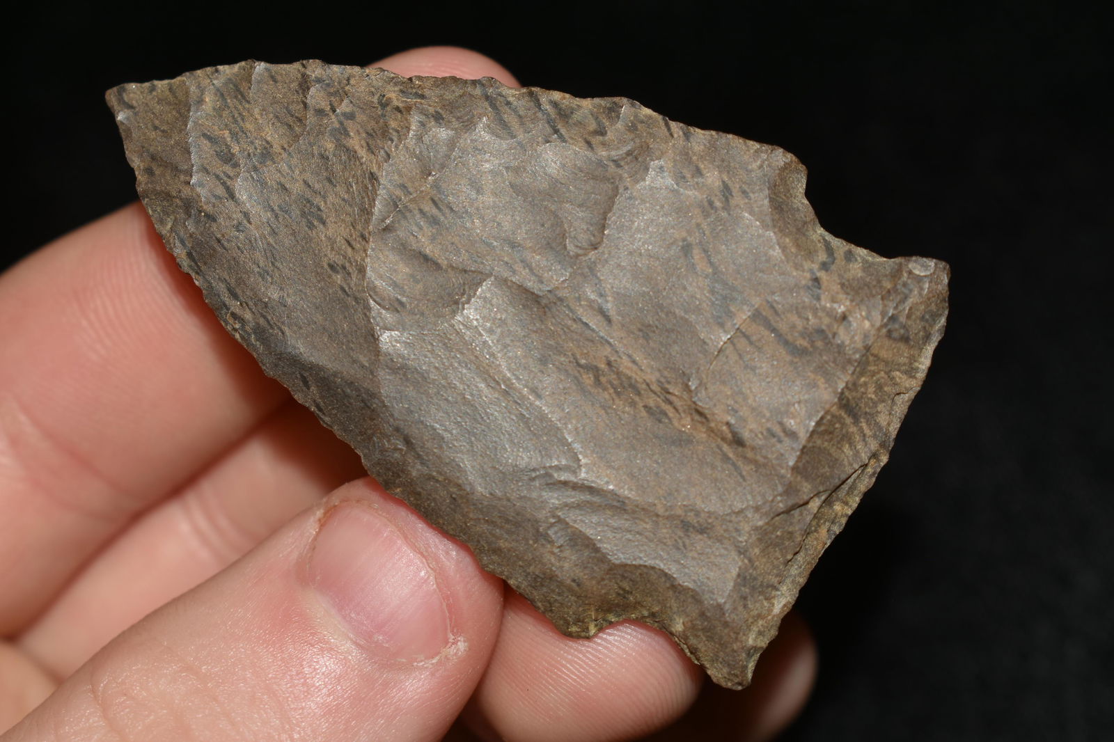 AMAZING 2 3/8" KIRK CORNERNOTCH FOUND IN THE BENTON / (1 of 5)