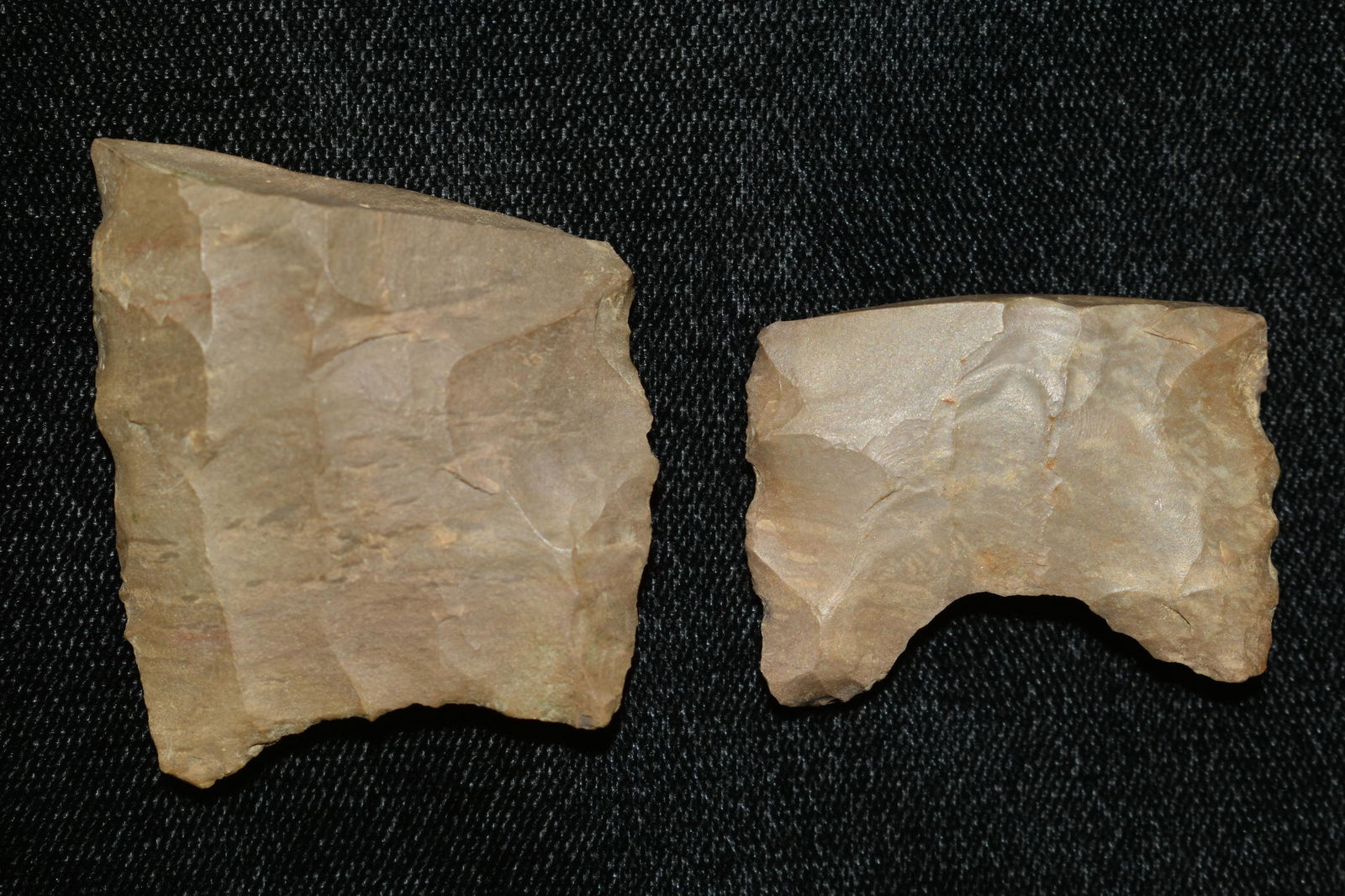 NICE PAIR OF HEARBREAKER PALEO FLUTED CLOVIS BASES (1 of 4)