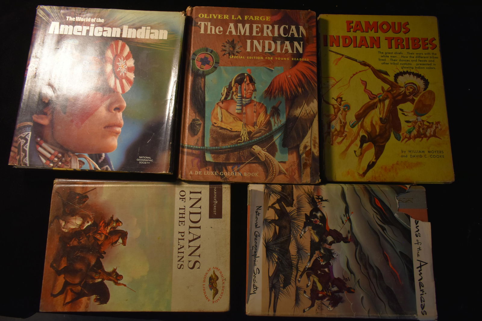 LOT OF 5 HARDBACK BOOKS IN NATIVE AMERICAN INDIANS (1 of 4)