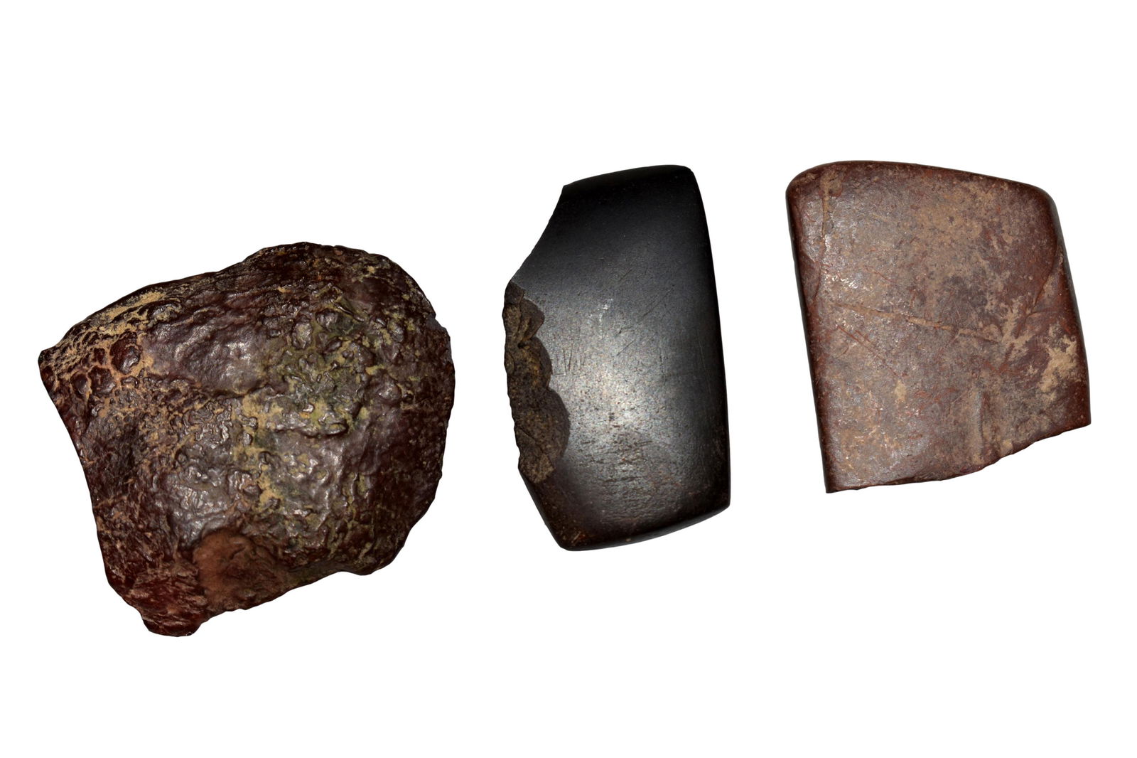 Lot of 3 Broken Hematite Celts, Fulton IL, Native (1 of 16)