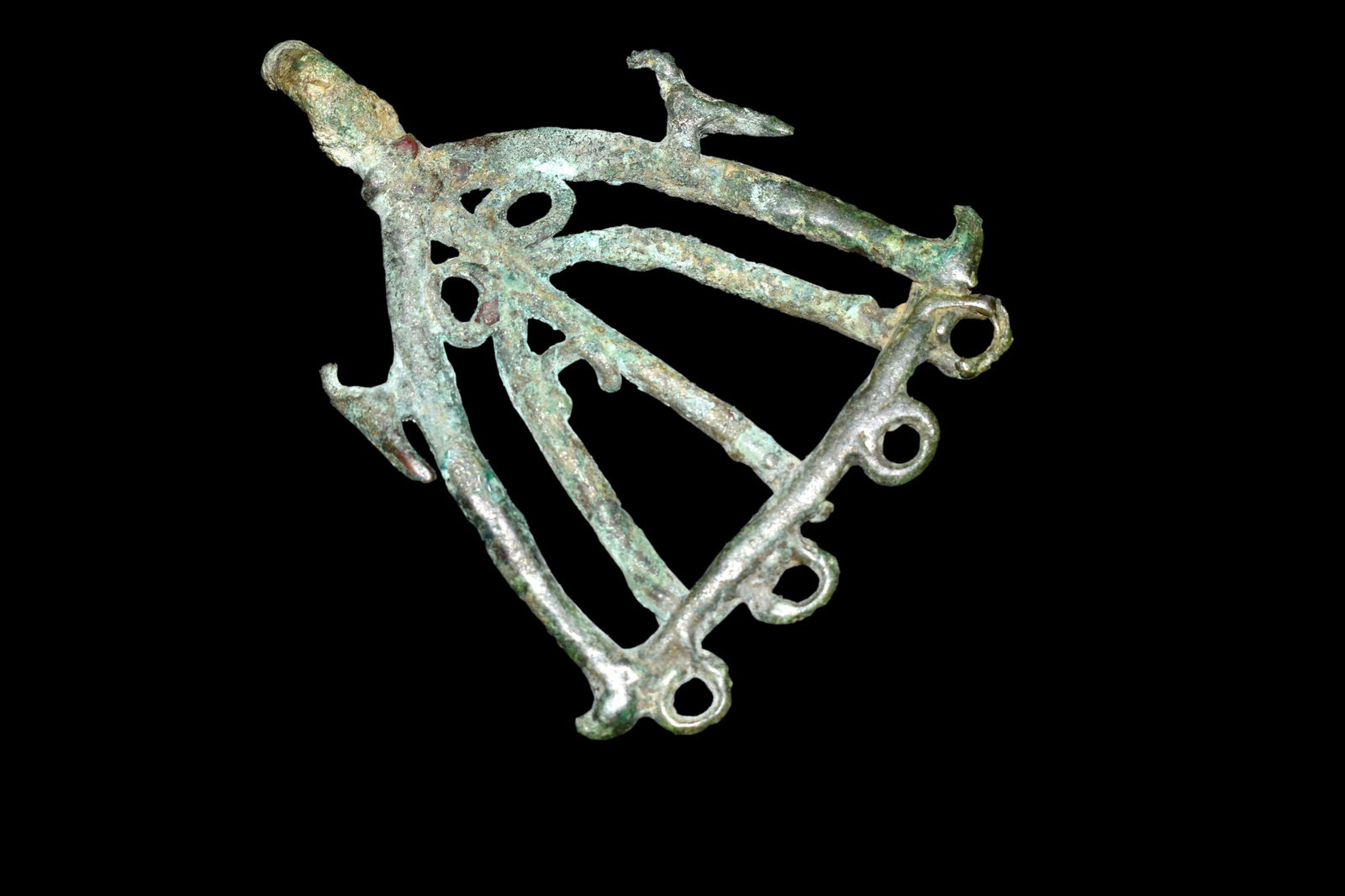 3 1/2"  Luristan Bronze Ornament, Great Patina, Europe (1 of 4)