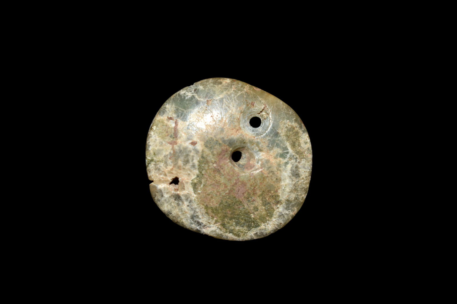 7/8" Pre Columbian Jade Bead (1 of 1)