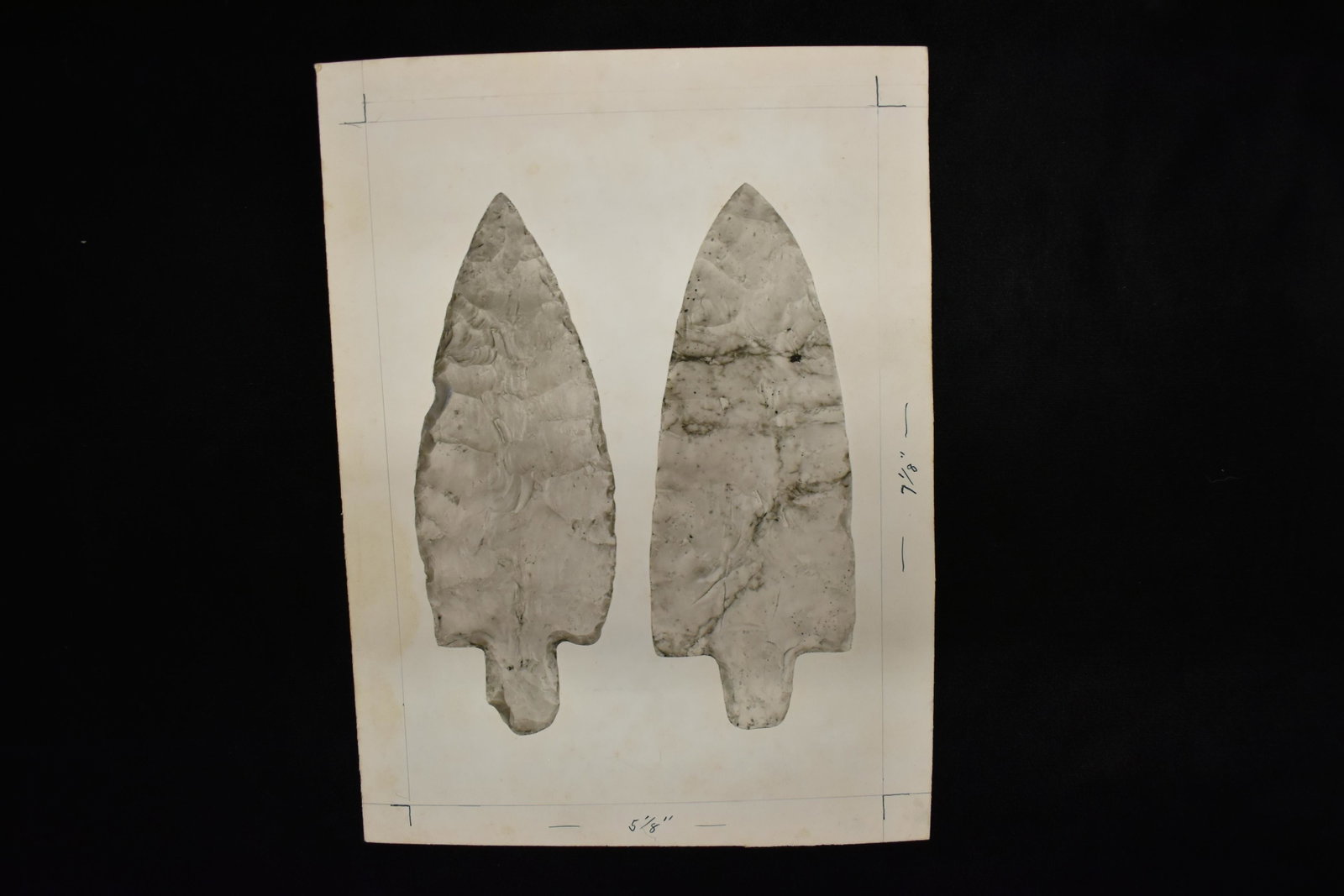 Black and White Photo Pair of Points, BW Stephens and: Black and White Photo Pair of Points, BW Stephens and Brian Noblock, Artifact Collection Documentation