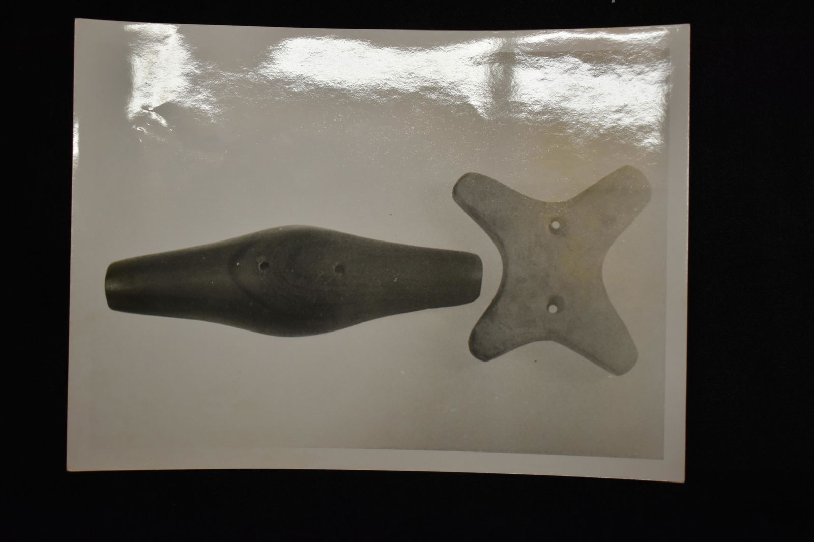 Black and White Photo Pair of Gorgets, BW Stephens and: Black and White Photo Pair of Gorgets, BW Stephens and Brian Noblock, Artifact Collection Documentation