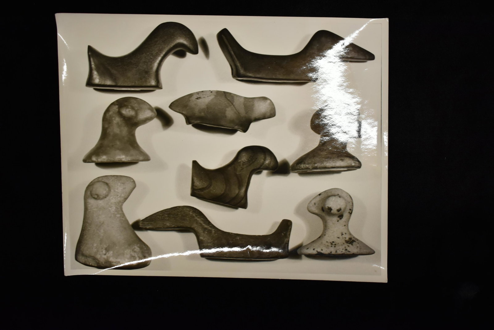 Black and White Photo 9 Bird stones, BW Stephens and: Black and White Photo 9 Bird stones, BW Stephens and Brian Noblock, Artifact Collection Documentation