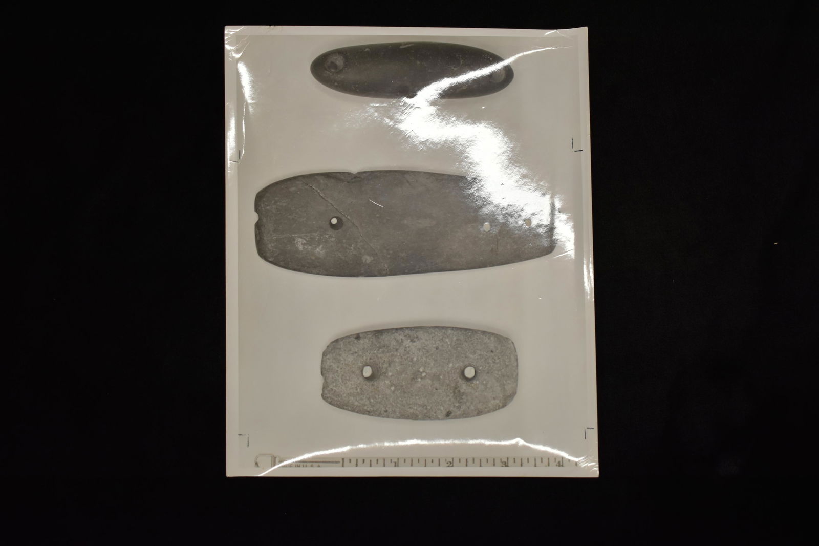 Black and White Photo Three Gorgets, BW Stephens and: Black and White Photo Three Gorgets, BW Stephens and Brian Noblock, Root Artifact Collection Documentation