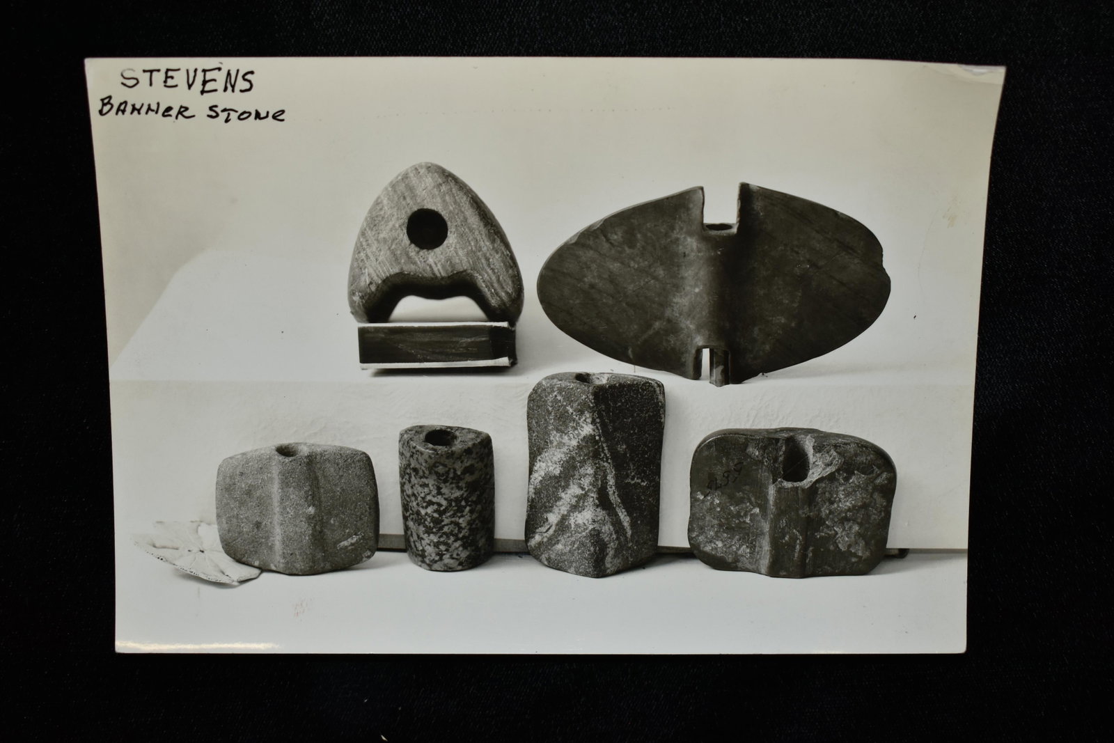 Black and White Photo, Bannerstones, BW Stephens and: Black and White Photo, Bannerstones, BW Stephens and Brian Noblock, Artifact Collection Documentation