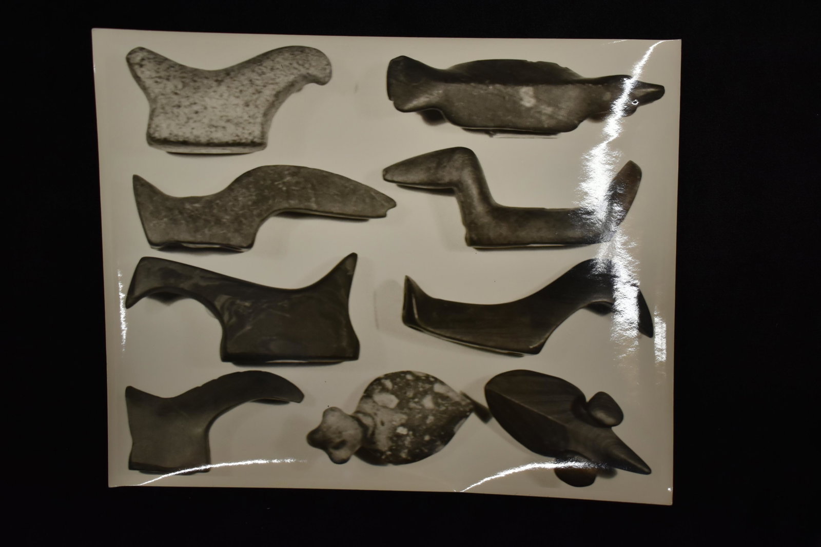 Black and White Photo 9 Bird stones, BW Stephens and: Black and White Photo 9 Bird stones, BW Stephens and Brian Noblock, Artifact Collection Documentation