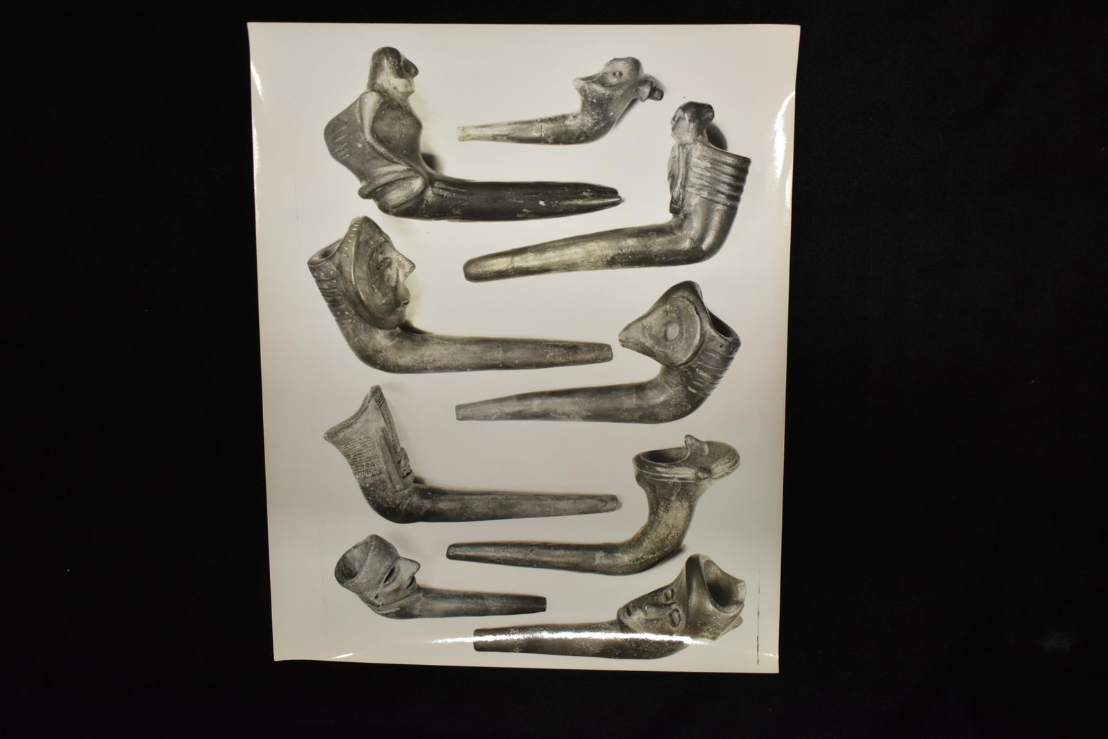 Black and White Photo 9 Iroquois Pipes, BW Stephens and: Black and White Photo 9 Iroquois Pipes, BW Stephens and Brian Noblock, Artifact Collection Documentation
