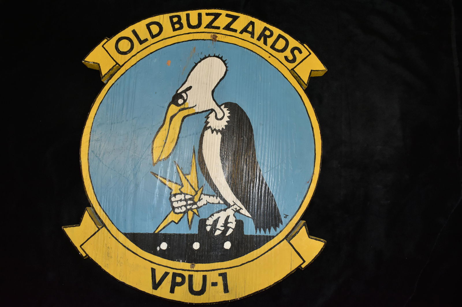 22" 'Old Buzzards'  Original WWII Wooden Flight Squadro (1 of 2)