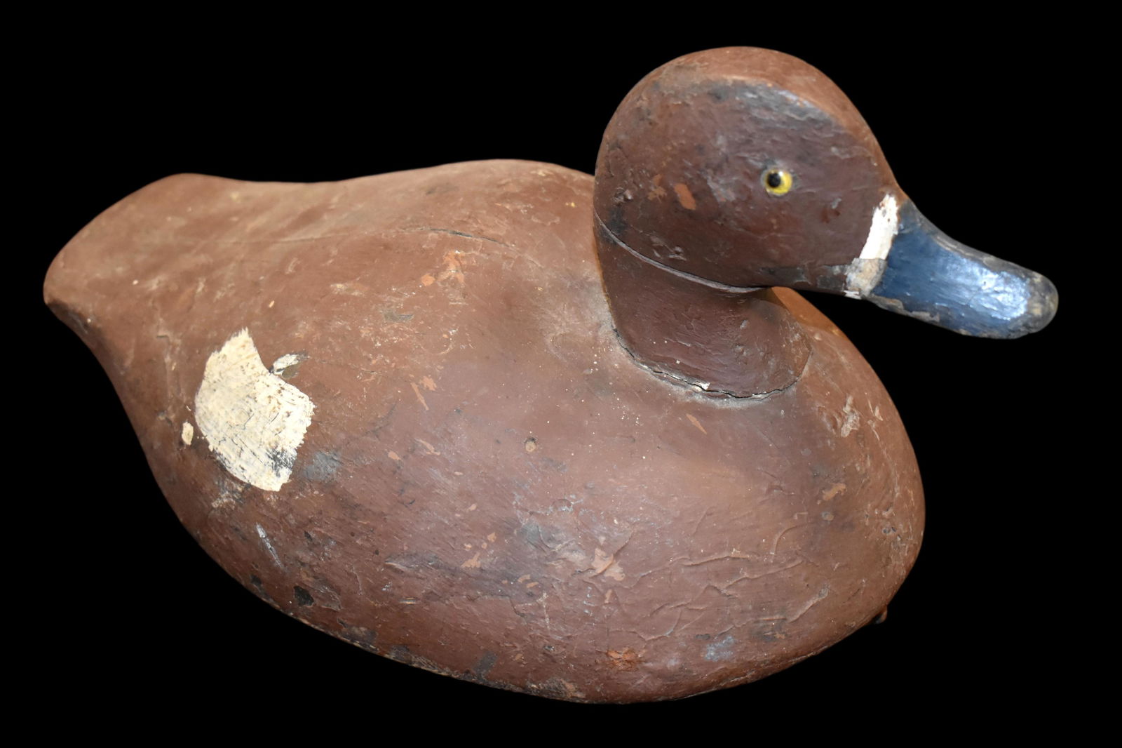 12 1/4" Vintage 1940s Bluebill Hen Duck Decoy, Solid (1 of 6)