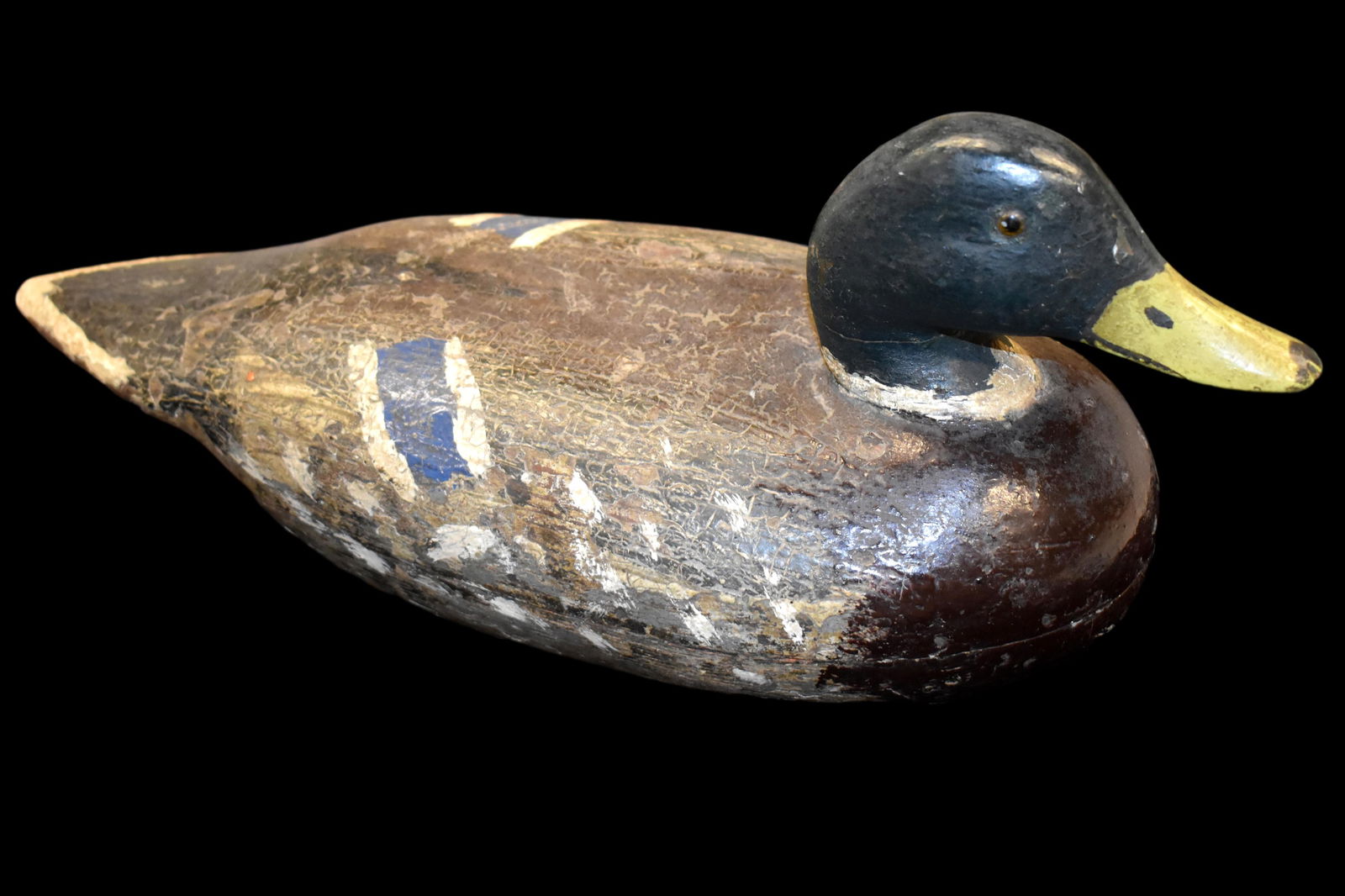 14 1/2" IL River,  Piece Hollow 1930s Mallard Drake (1 of 6)