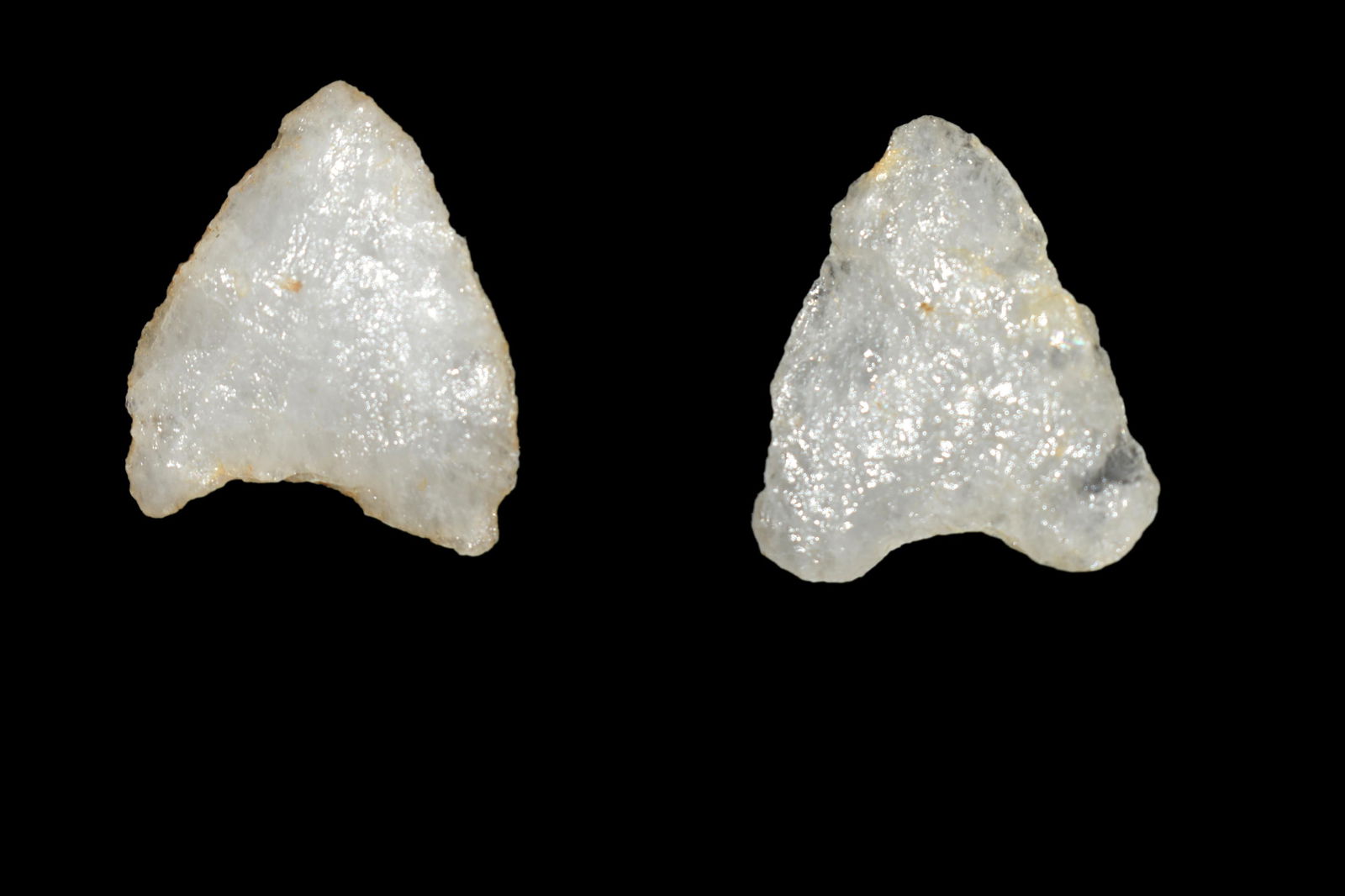 Pair of Quartz Paleo Points, Native American Artifacts (1 of 10)