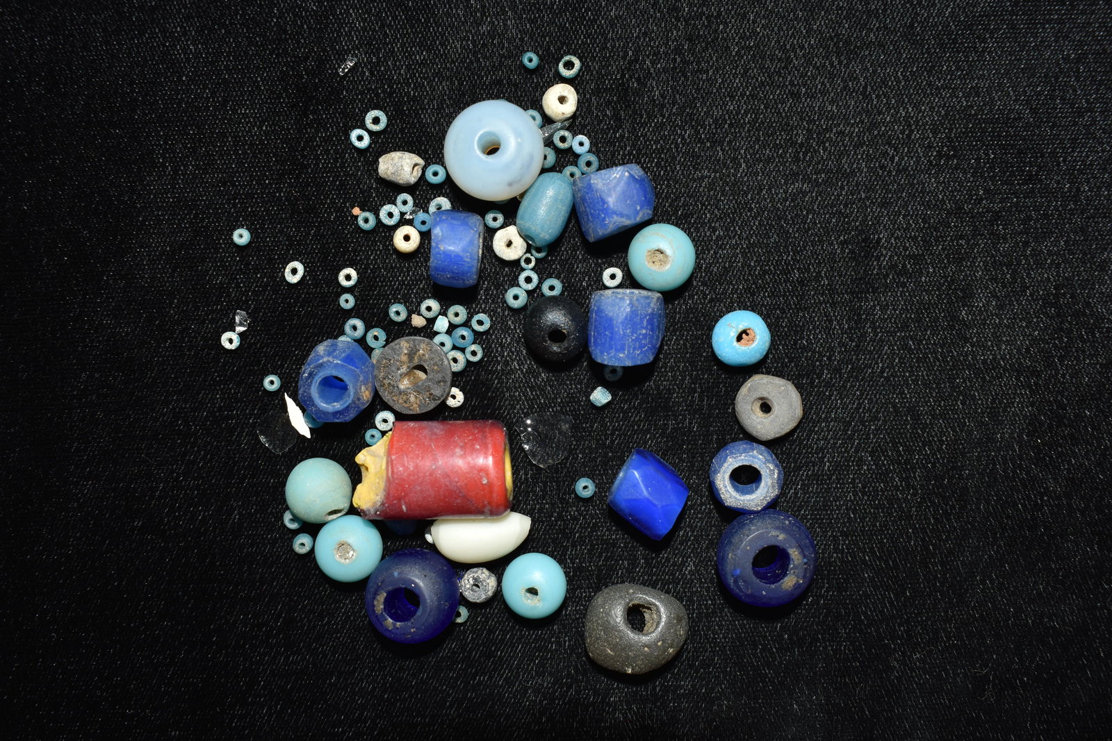 Lot of Trade Beads, Found by Dennis T. Daniel in (1 of 2)