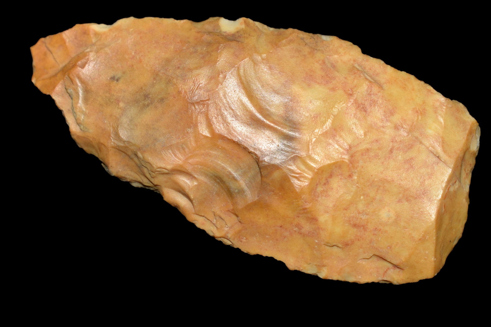 3 3/4" Heavily Creek-Stained Knife Found in MO, Ex: 3 3/4" Heavily Creek-Stained Knife Found in MO, Ex Randy Hudson & Nick Gatses, Native American Artifacts