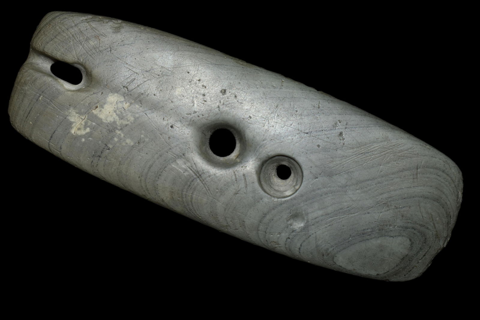 4 5/8" Heavily Used Banded Slate Gorget turned into a (1 of 5)