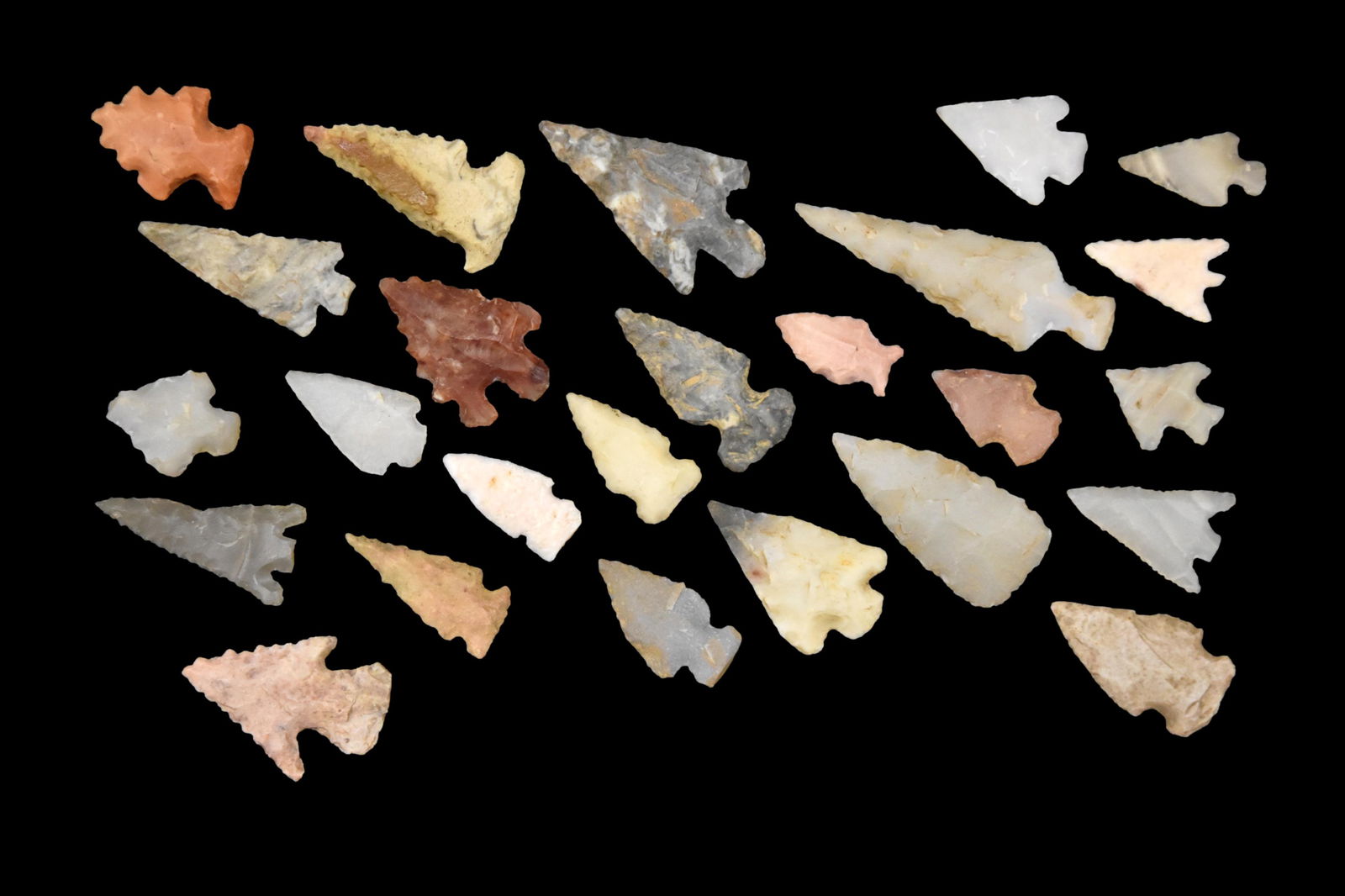 Lot of 25 Bird Points found in Yell County, Arkansas (1 of 5)