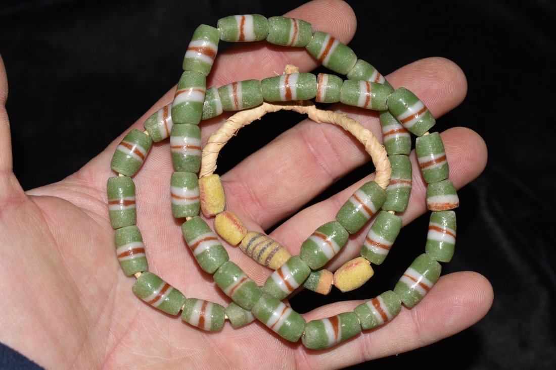 Colorful Neolithic African Sand Cast Trade Beads (1 of 3)