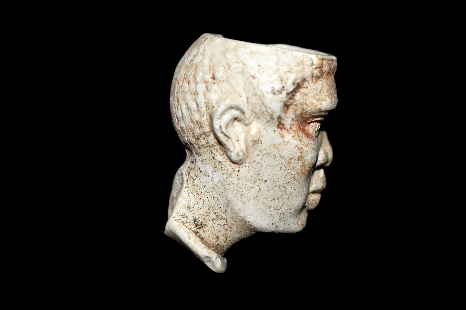 Rare Late 1700 Historic African American Head Pipe Bowl (1 of 7)