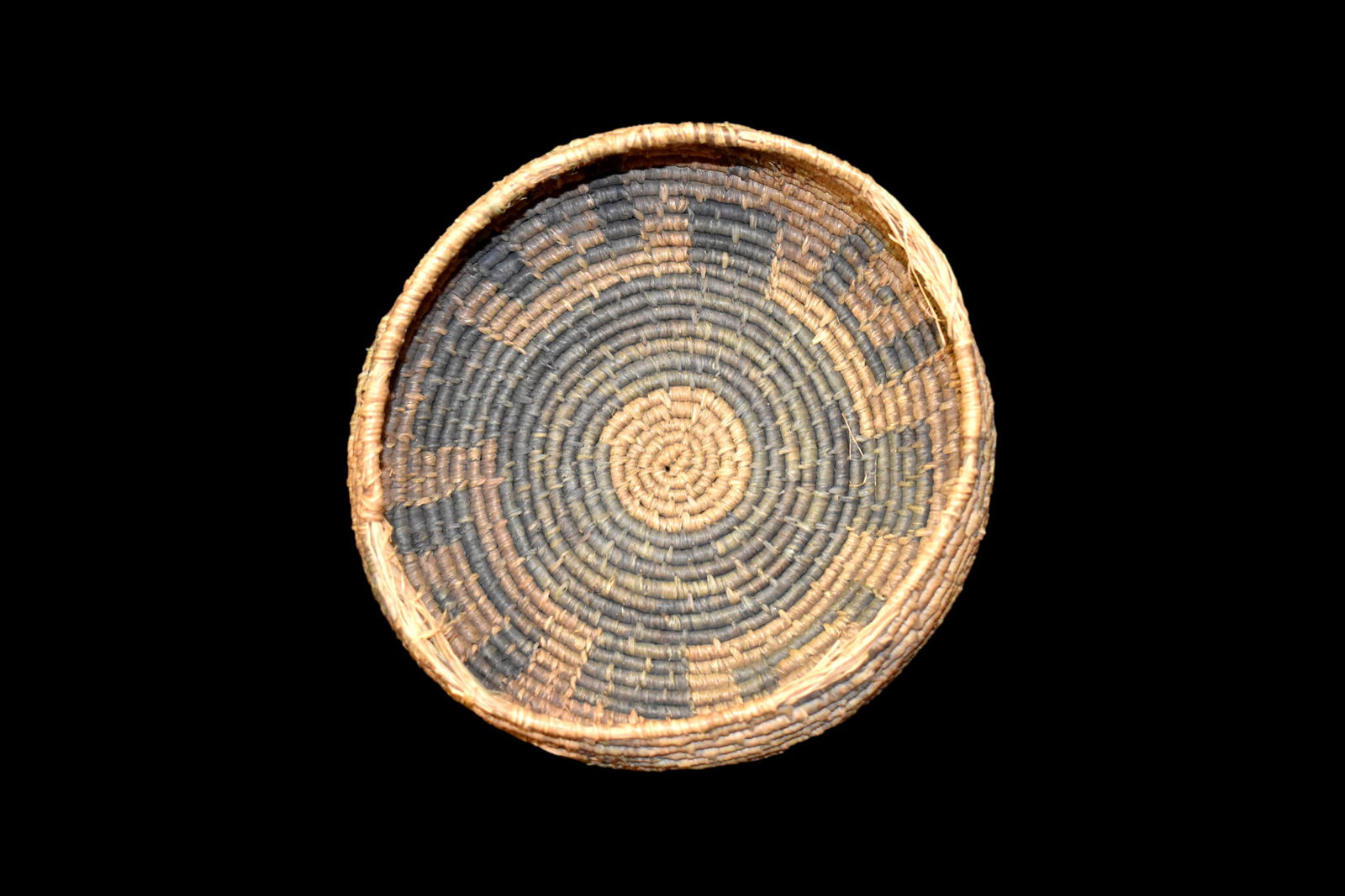 6 1/4" x 2 1/2" early Native American Basket from (1 of 4)