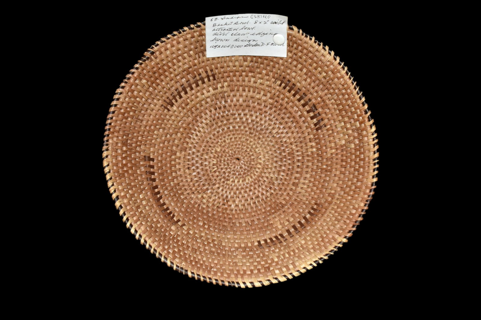 8" x 2" EB Indian Eskimo Basket Bowl  Attractive bowl (1 of 4)