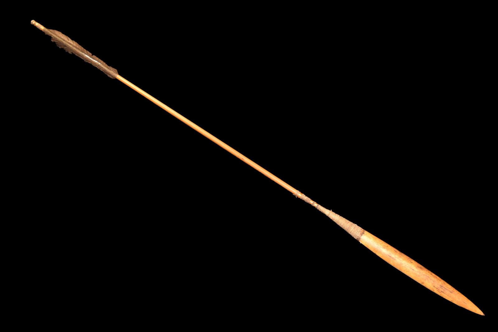 58 5/8" Wooden Brazilian Spear: 58 5/8" Wooden Brazilian Spear