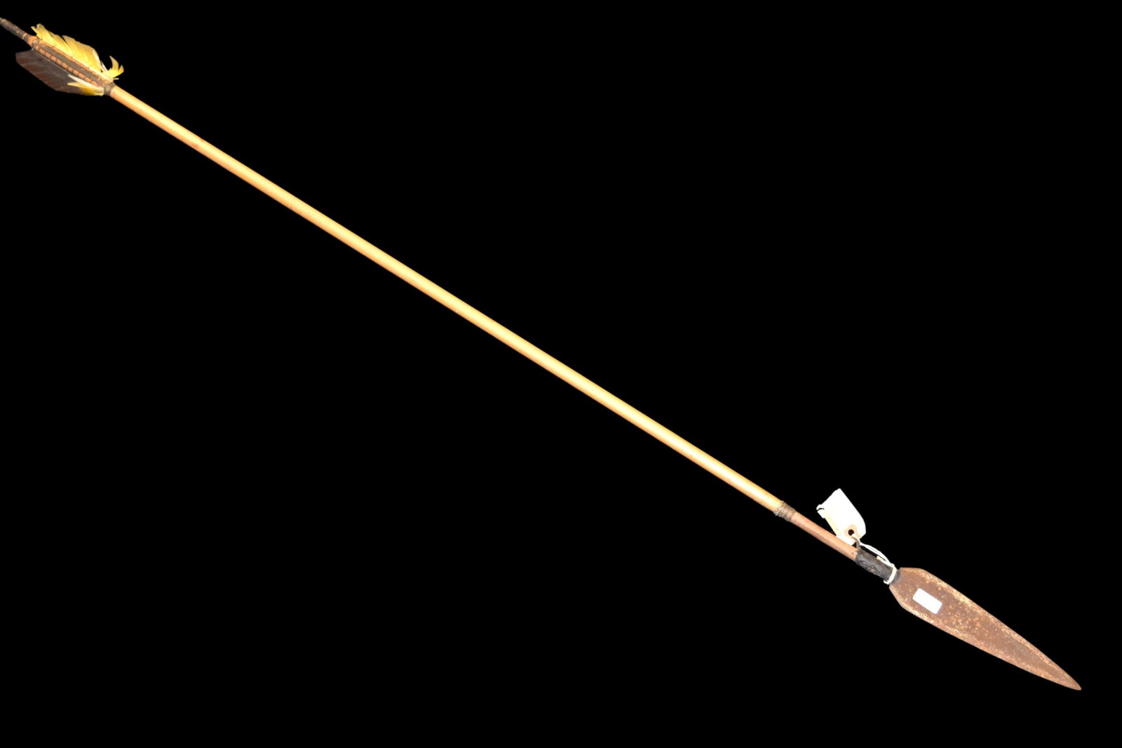 49 1/4" Brazilian Wooden Spear with metal tip: 49 1/4" Brazilian Wooden Spear with metal tip