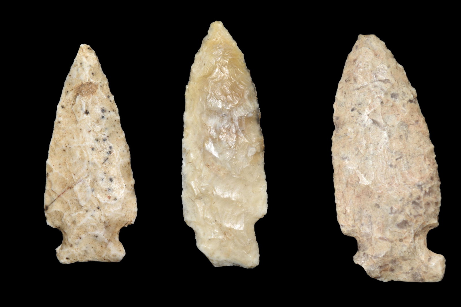 Lot of 3 Arrowheads found in Oklahoma FB Col. Phillip: Lot of 3 Arrowheads found in Oklahoma FB Col. Phillip Warrick