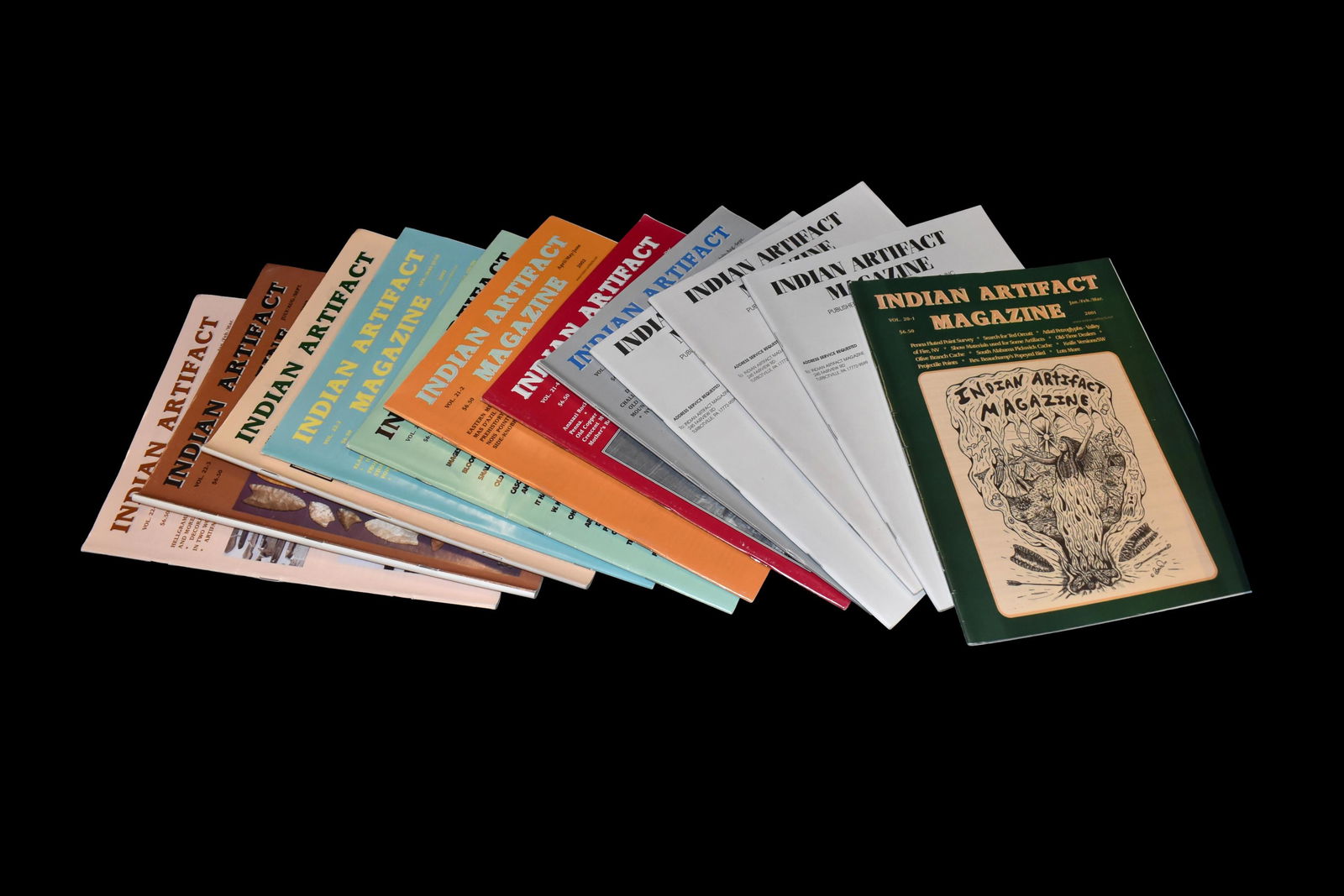 Complete Set of 2001 - 2003 Indian Artifact Magazines (1 of 1)