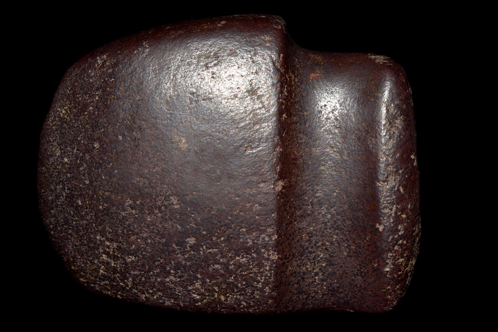 INCREDIBLE 3/4 GROOVE HEMATITE AXE, DICKEY COA, FOUND (1 of 8)