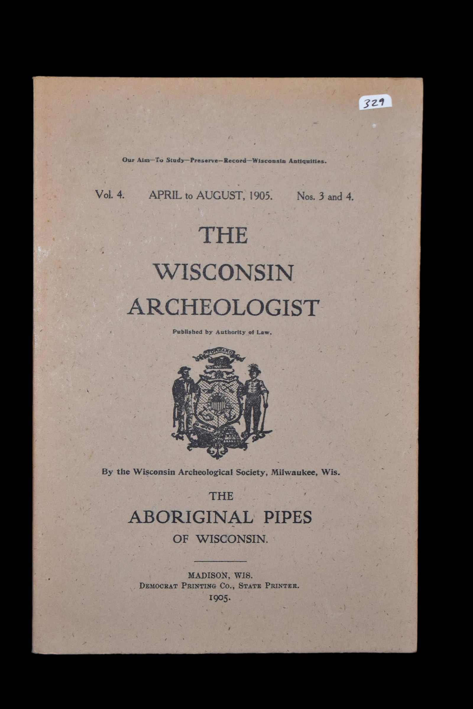 BOOK; THE WISCONSIN ARCHEOLOGIST, 1905, ABORIGINAL (1 of 1)