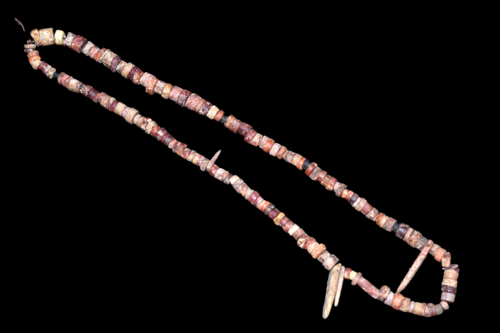 NICE PRECOLUMBIAN SHELL & STONE BEAD NECKLACE FROM (1 of 4)