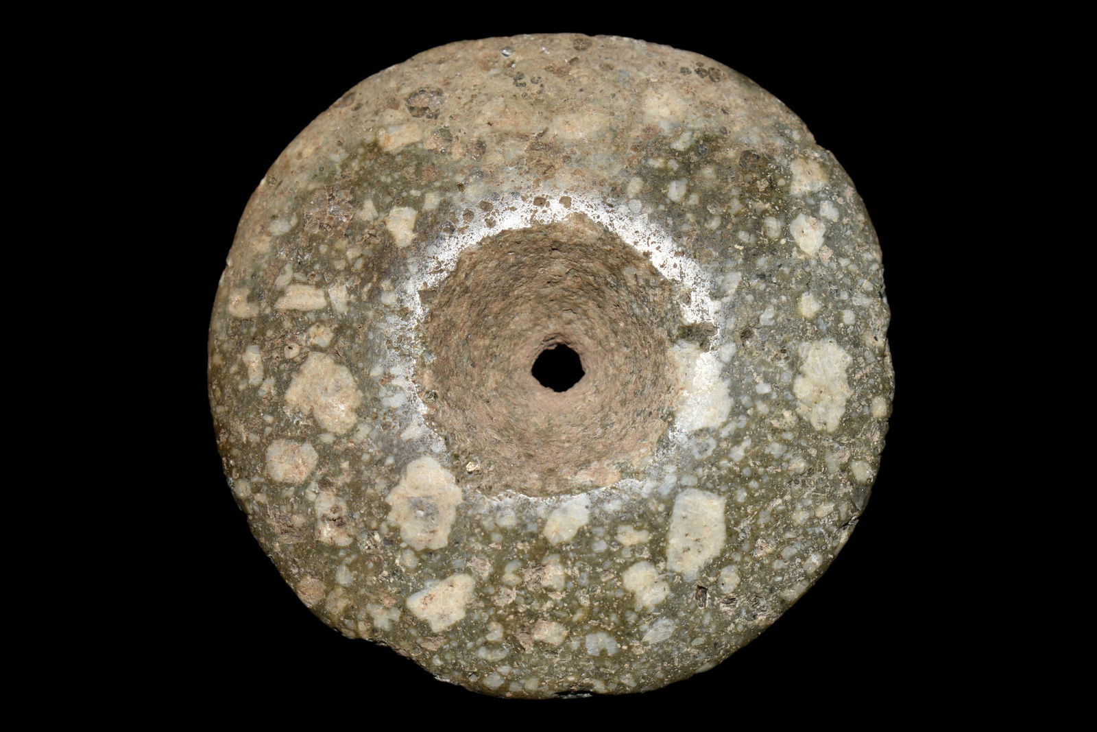 COLORFUL MAYAN EAR SPOOL, EX BYRON KNOBLOCK #M-518, (1 of 5)