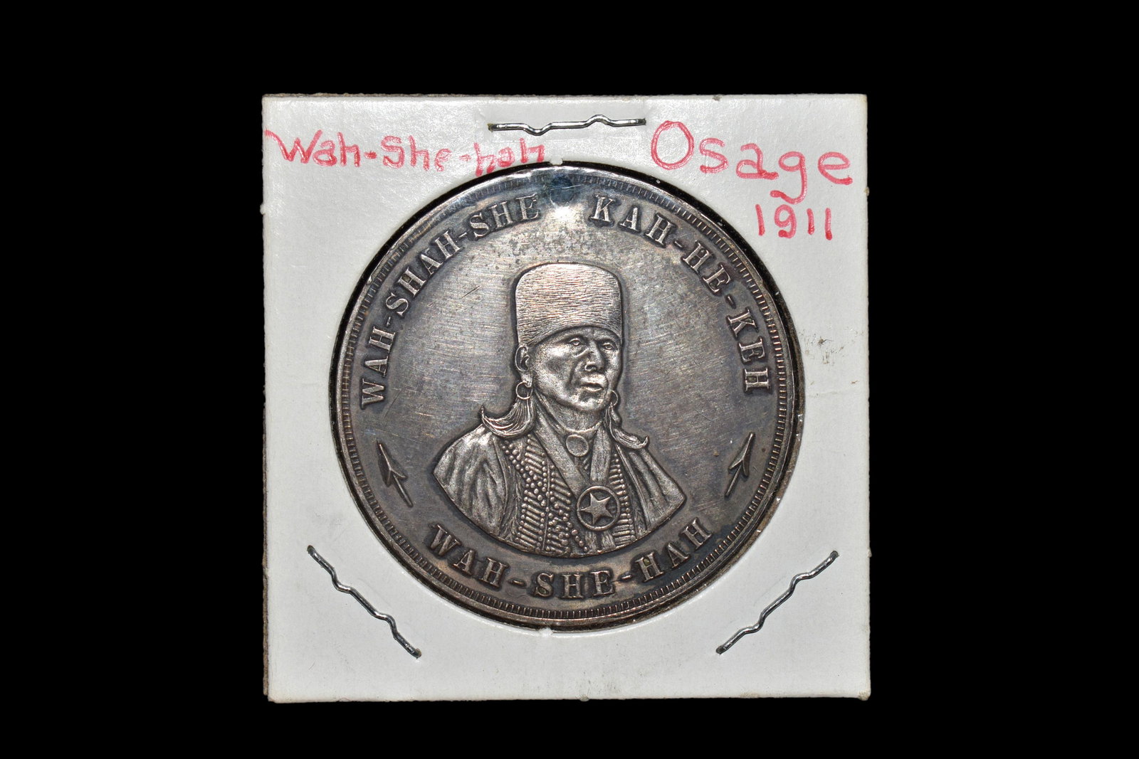 RARE 1911 SILVER INDIAN TRADE MEDAL, COIN, TOKEN, (1 of 2)