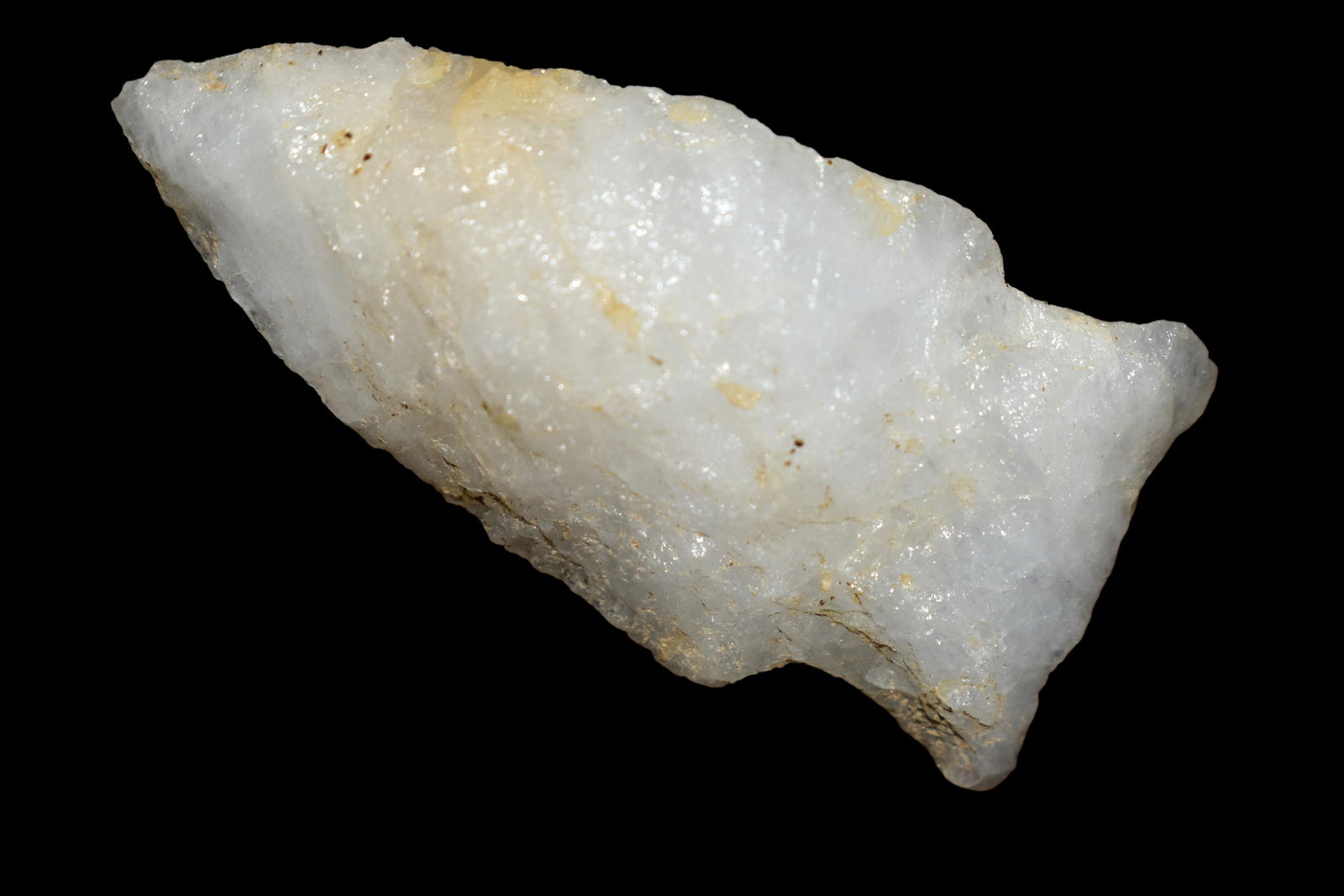 1 7/8" Quartz Stemmed Point found in Eastern North (1 of 5)