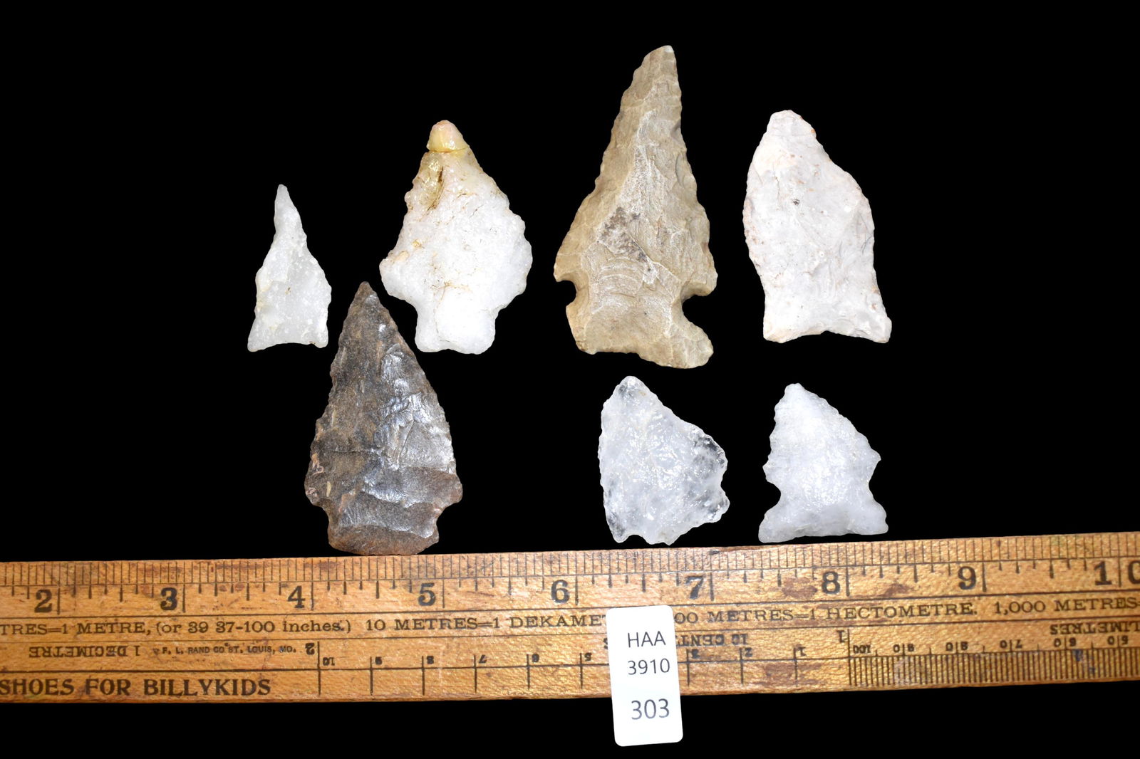 Lot of 7 arrowheads found in Eastern North Carolina as (1 of 1)