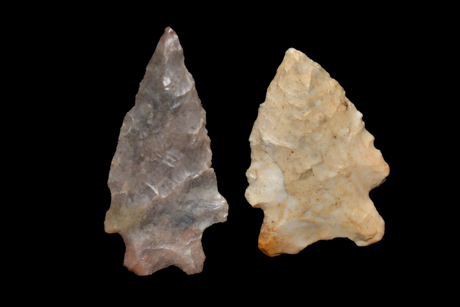 Lot of (2) Arrowheads Found in Union County Illinois (1 of 2)