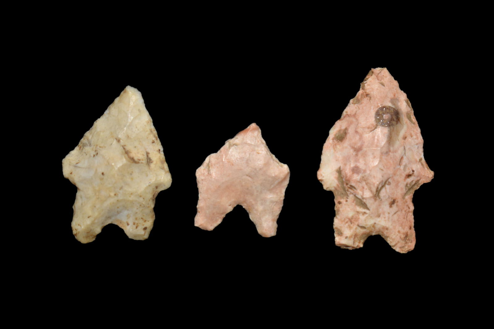 Lot of (3) Arrowheads Found in Union County Illinois (1 of 2)