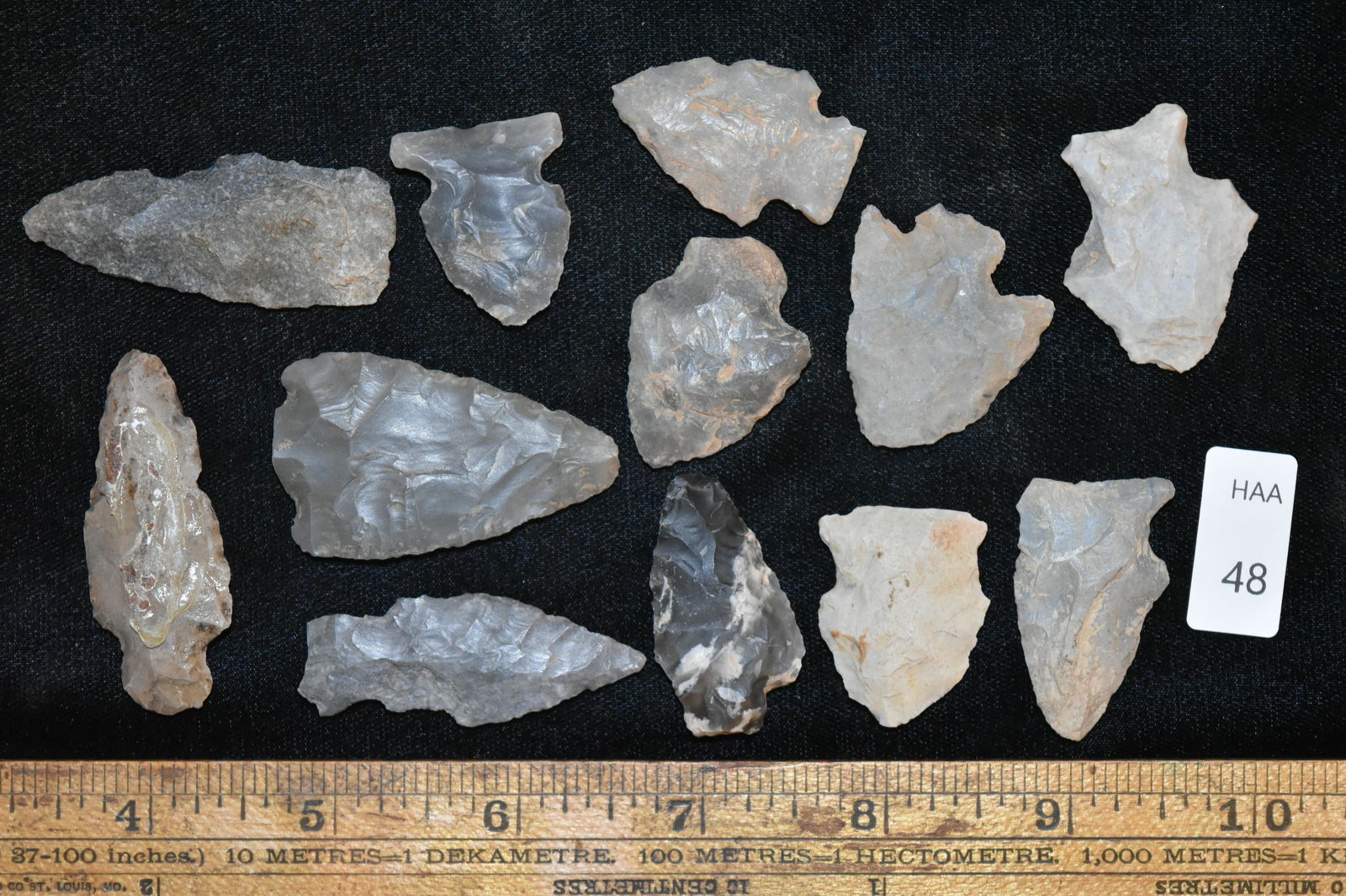 Grouping of Kentucky Arrowheads, authentic Native (1 of 1)