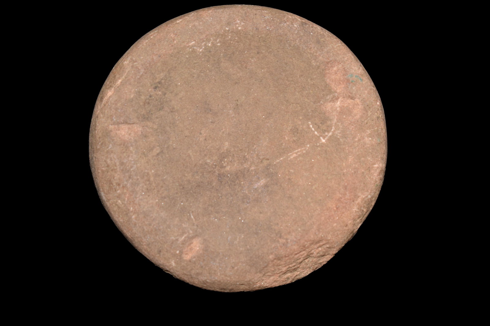 2 3/8" Sandstone Discoidal found in Cass County, IL , (1 of 4)